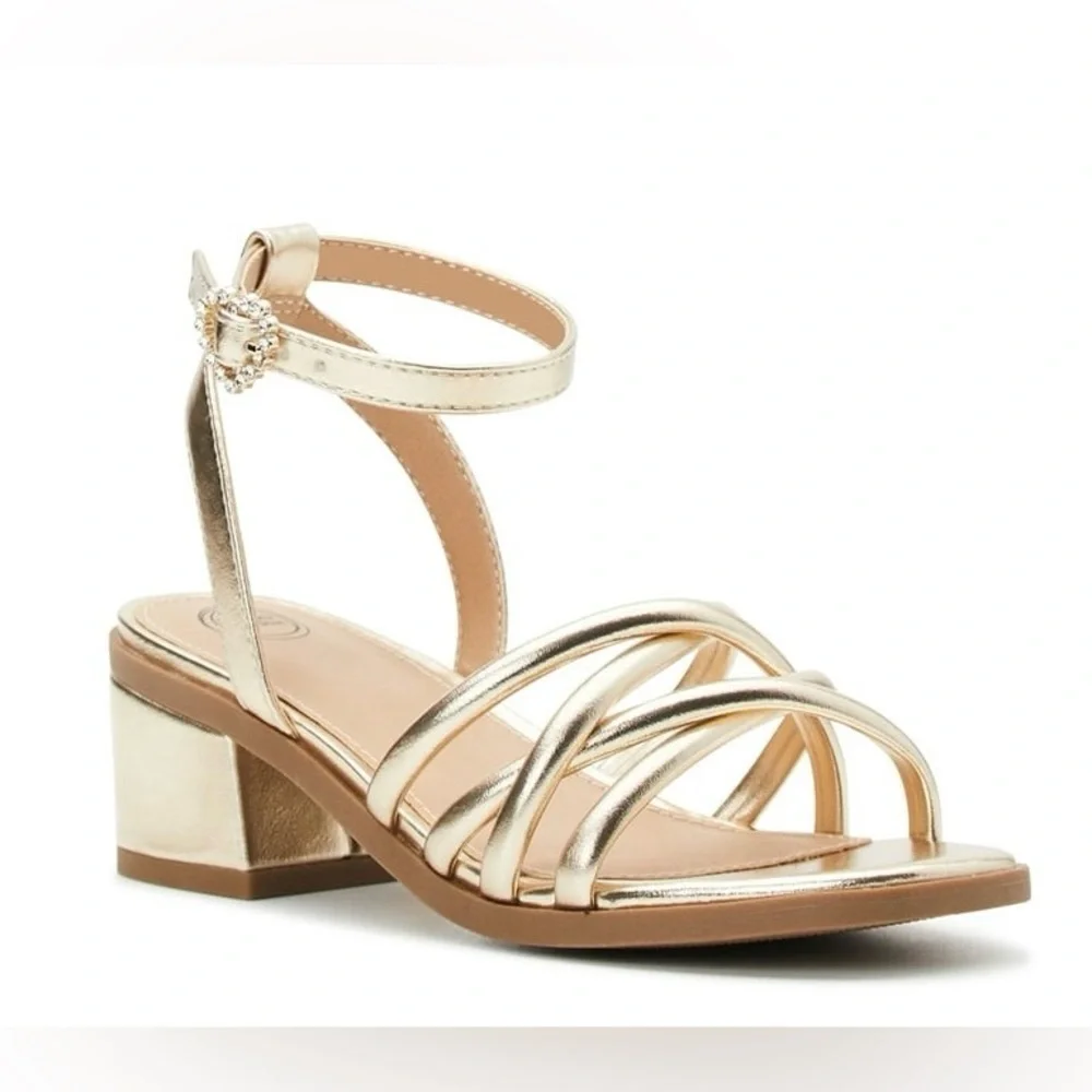 Wonder Nation Gold Strappy Kids Sandals